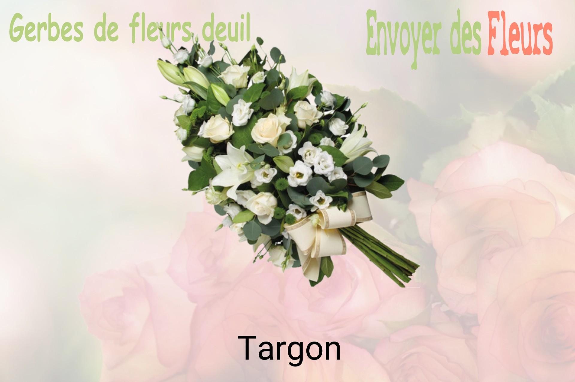 Gerbe de fleurs de deuil livrée à Targon